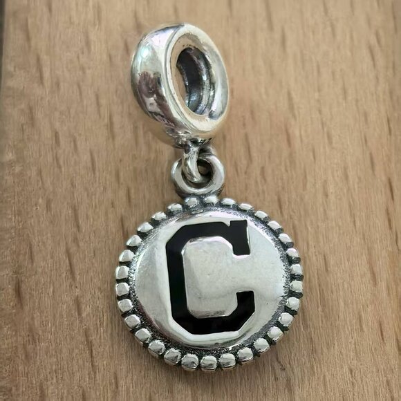 Pandora Cleveland Indians Baseball Charm, S925 Silver Bracelets - Picture 1 of 4